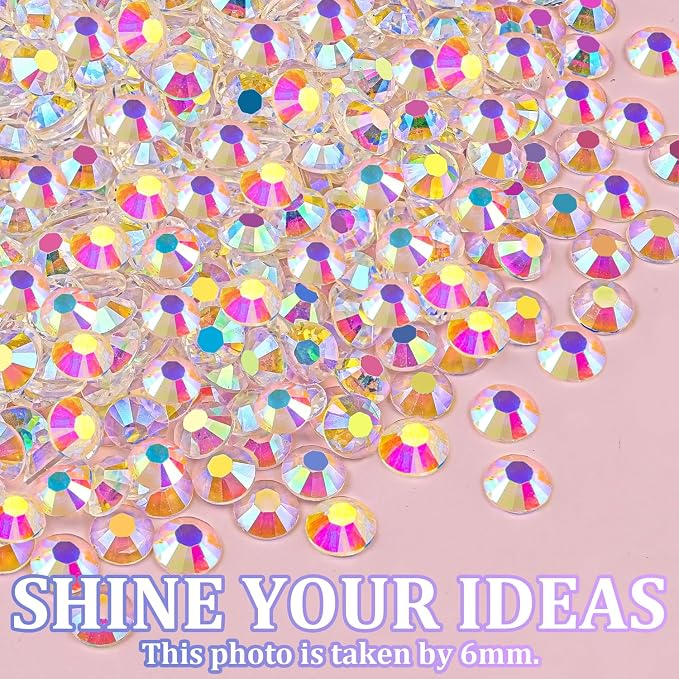 30000Pcs Resin Rhinestones for Bedazzling with Tweezers, Transparent AB Rhinestones for Crafting with 3Pcs 10ml B7000 Jewelry Glue for DIY Crafts Clothing Tumblers Shoes Fabric Nail Art