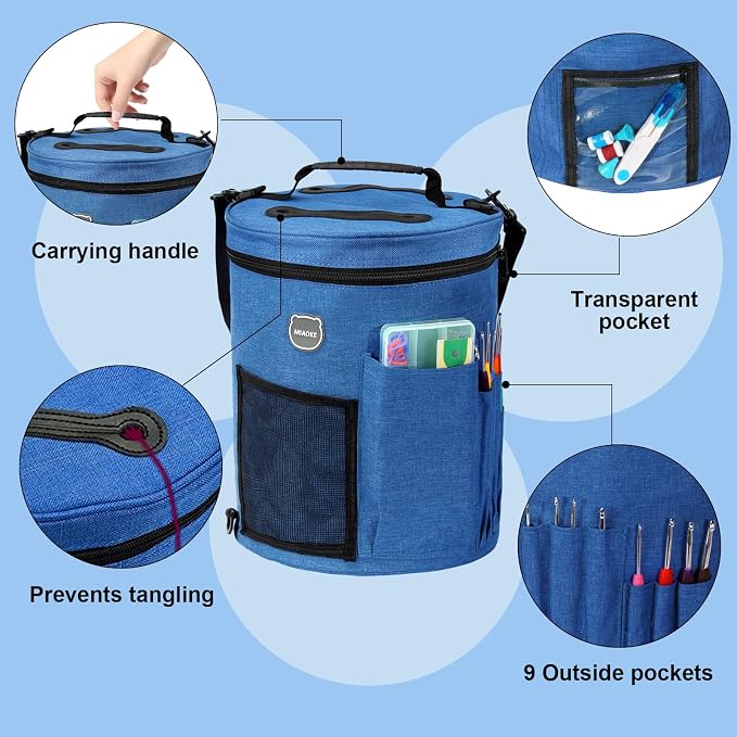 79Pc Crochet Kit, Crocheting Starter Kits with Waterproof Bag & Accessories