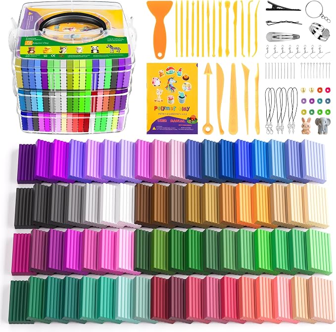 Artpar Polymer Clay Kit,72 Colors Modeling Oven Bake Clay Sculpting Set | Diy Crafts Sculpting Tools Accessory Set, Non-Sticky, Non-Fading, Easy Modeling, Especially Suitable For Kids Adults
