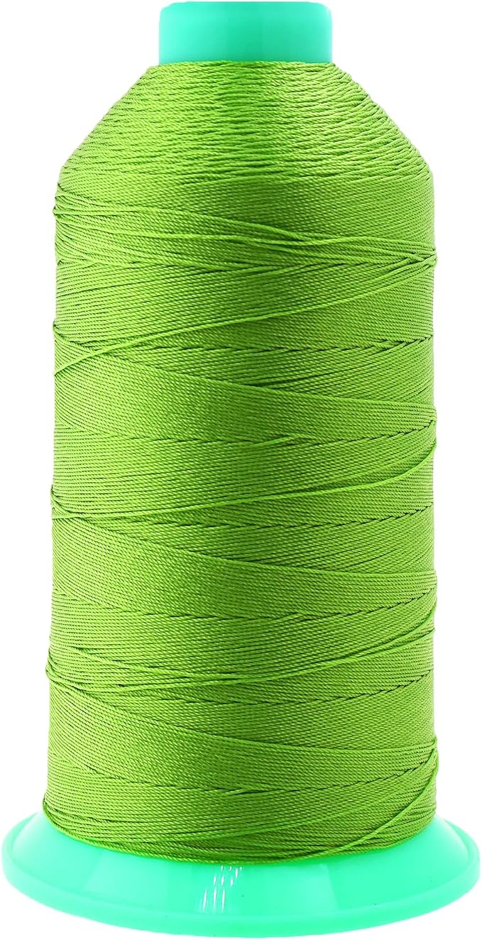 Mandala Crafts Size 92 280D T90 Apple Green Bonded Nylon Thread, 1100 YDs