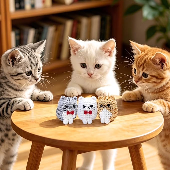 MASPODER Crochet Kit for Beginners Adults Complete Starter Cats Pattern