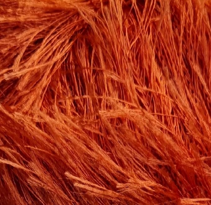 Eyelash Fun Fur Yarn Premium 100% Polyester 164 Yds (150 Mt), 3.53 Oz (100 Gr) Colorful Crochet Yarn Dıy Hand Knitting. (Cooper, 1 Skein)
