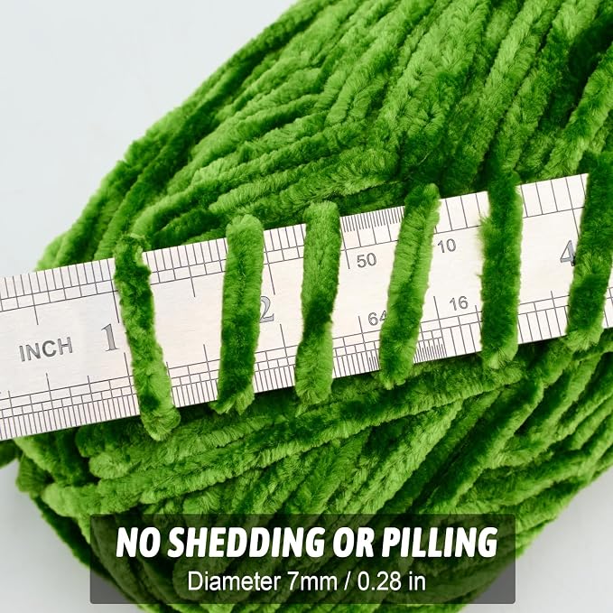 Soft Velvet Chenille Yarn for Crocheting, Super Bulky Yarn for Blankets