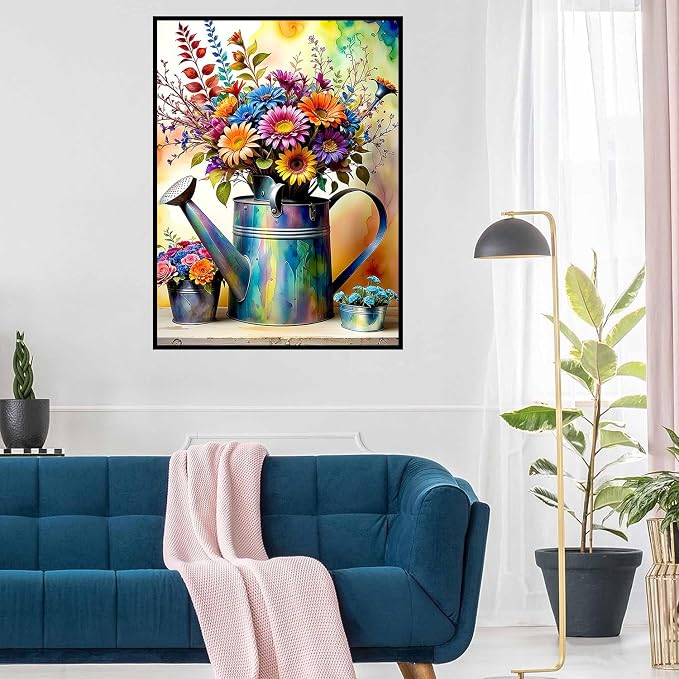 ijbnhd Flowers Diamond Art Kits for Adults 12x16 inch