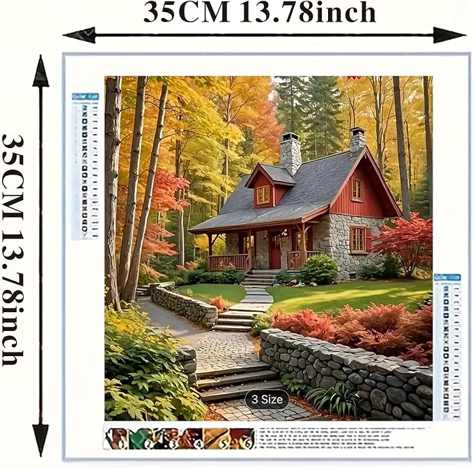 5D Diamond Painting Kits for Beginners, DIY Diamond Painting Kits for Adults, Diamond Painting for Adults Diamond Painting Kits Landscape 14x14 Inch