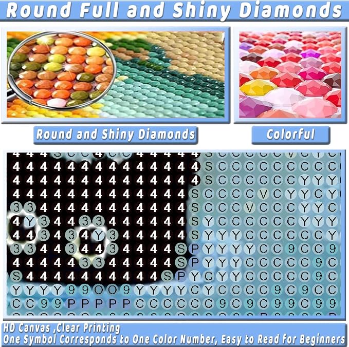 3 Pack Black Cat Diamond Art Kits for Adults Diamond Painting Kit Beginner