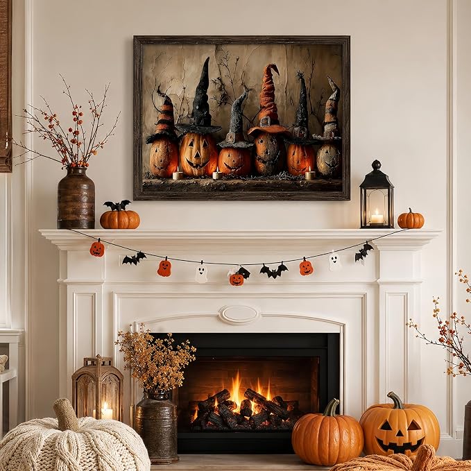 Mosaflare 5D Pumpkin Witch Hat Diamond Painting Kits for Adults 12x16 Inch