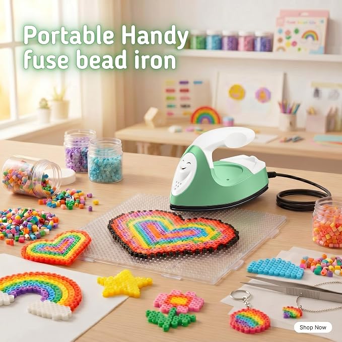 Honoson Mini Craft Iron with Charging Base Tiny,Green