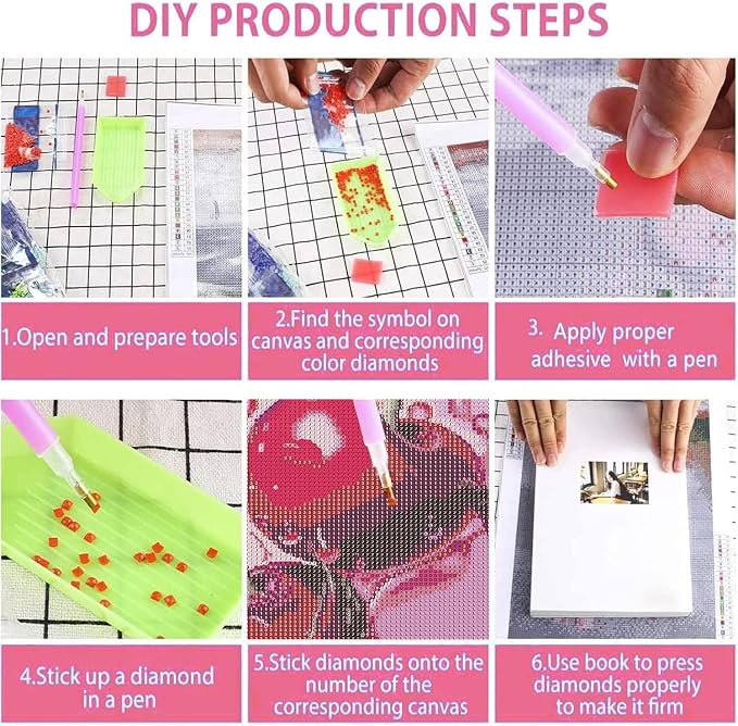 AIBOERL Diamond Art Kits for Adults,Square Drill Cherry Diamond Painting | Square Drill Cherry Diamond Painting for Beginners DIY Square Diamond Dot Painting Gem Art Kits,Home Wall Decor 12x16Inch