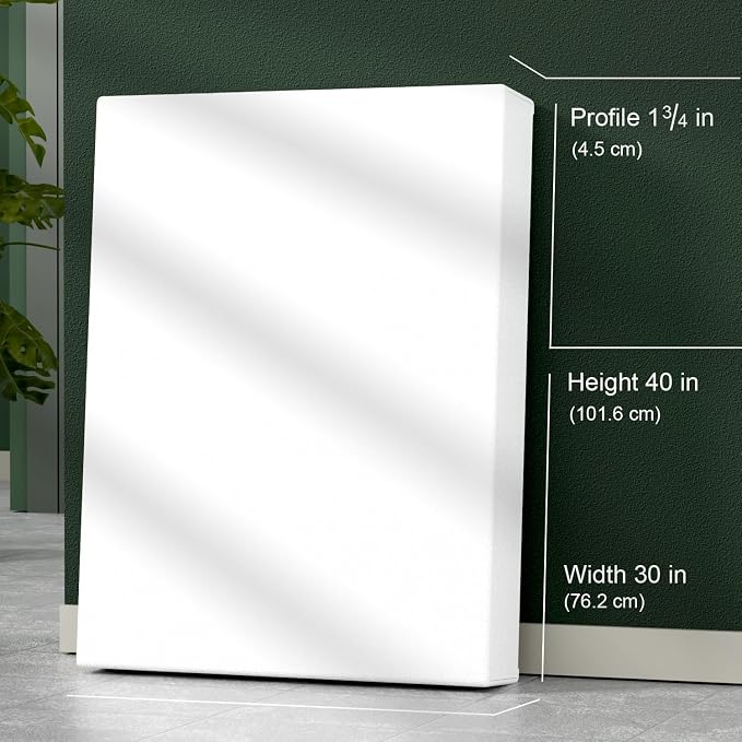 PHOENIX 30x40 Inch 2 Pack Heavy Duty Stretched Canvas - 1 3/4" Thick Extra Large Canvas for Painting - Master Series 15 Oz. Gesso Primed Cotton Archival Canvases for Professional Artists