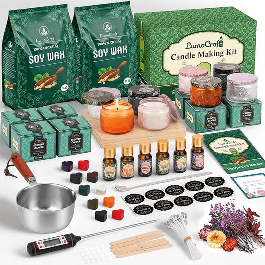 Deluxe Soy Wax Candle Making Kit, Complete DIY Craft Gift Set