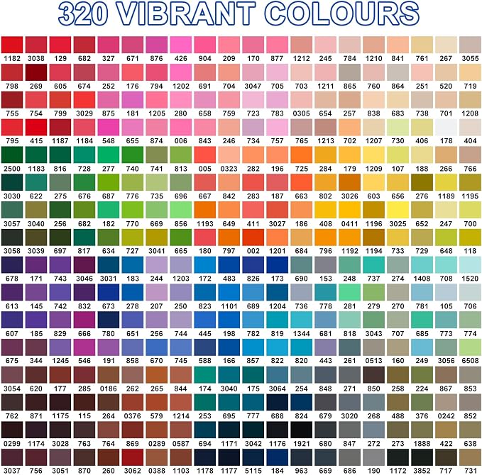 Amamao 320 Colors Acrylic Paint Markers, Acrylic Brush Markers for Rock Egg