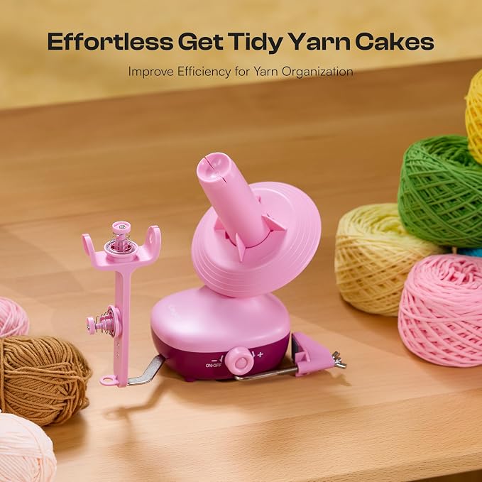 Caydo Electric Yarn Winder, Effortless Yarn Organizer for Crochet Lovers