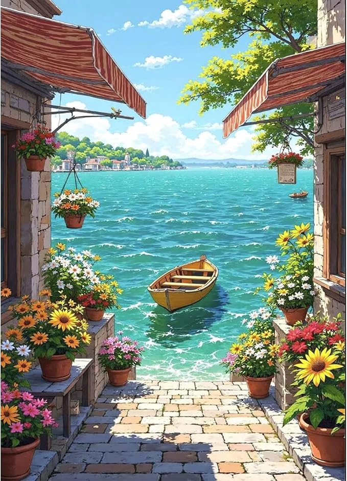 Amaieuin Diamond Art Kits for Adult Bginners,Landscape 12x16inch
