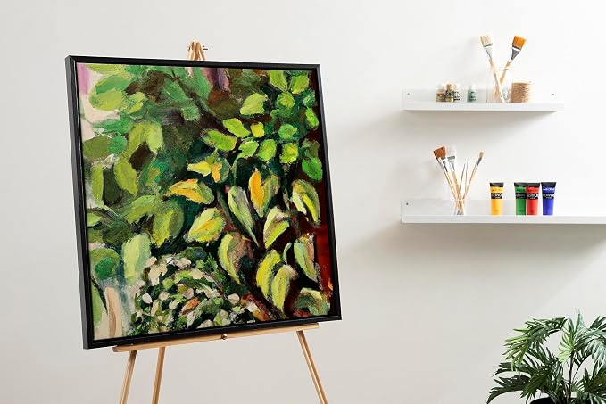 Kate and Laurel Sylvie Blank Framed Canvas Wall Art, 30x30 Black, Modern Empty Canvas for Paint-Your-Own Art, Premium Canvas Already Framed