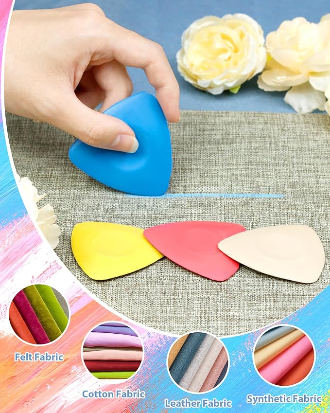 FIVEIZERO 4Pcs Tailors Chalk,Triangle Sewing Chalk for Fabric,Washable Marks,Fabric Markers for Quilting,Tailoring and DIY Crafts