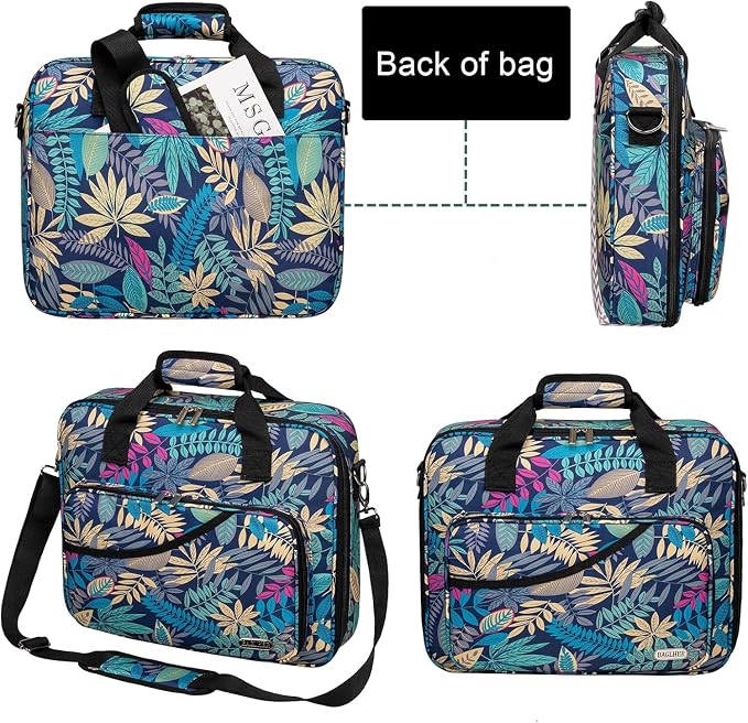BAGLHER Cross Stitch & Embroidery Organizer Bag - Large Portable Project Storage with 3 Compartments, Travel Friendly Carrying Case for 11.2" Hoops, Threads, Supplies (Hawaii)