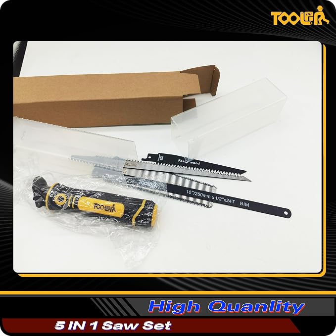 5-In-1 Multi-Blade Handsaw for Woodworking Tools (Japanese/Drywall/Hacksaw)