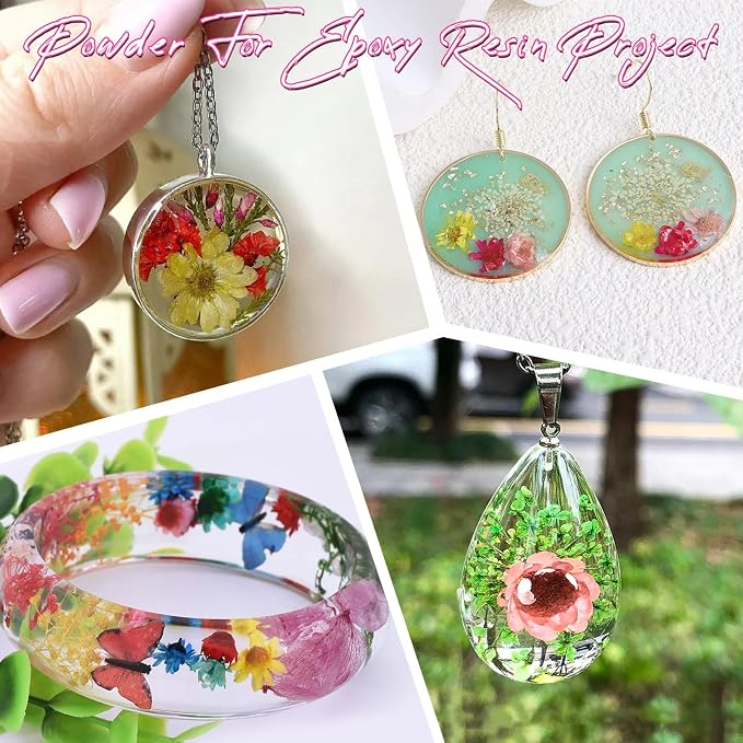 2200 PCS Bulk Tiny Dried Flowers for Resin - Small Dried Flowers for Crafts, Natural Real Mini Dried Pressed Flowers for Jewelry Earrings Epoxy Molds, Candles Making, Soap Making, Nail Art