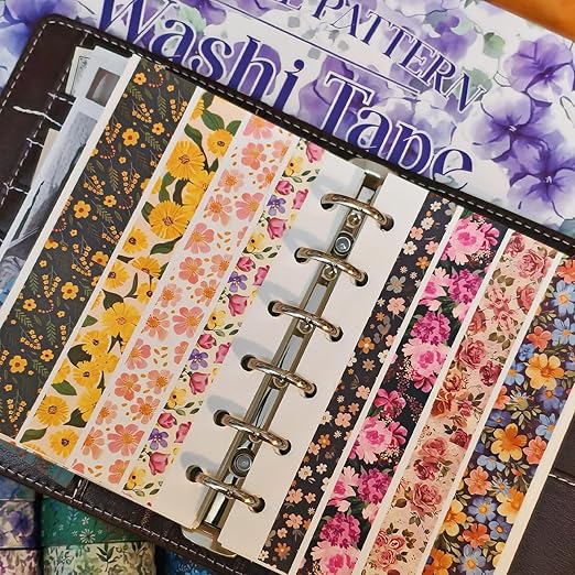 42 Rolls Vintage Floral Washi Tape Set - Decorative Tape for Scrapbooking, Journaling, Bullet Journals, DIY Crafts, and Gift Wrapping