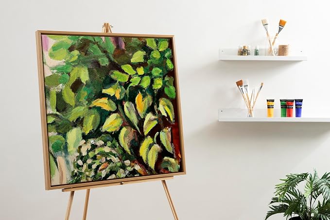 Kate and Laurel Sylvie Blank Framed Canvas Wall Art, 30x30 Natural, Modern Empty Canvas for Paint-Your-Own Art, Ready to Paint Premium Already Framed Material