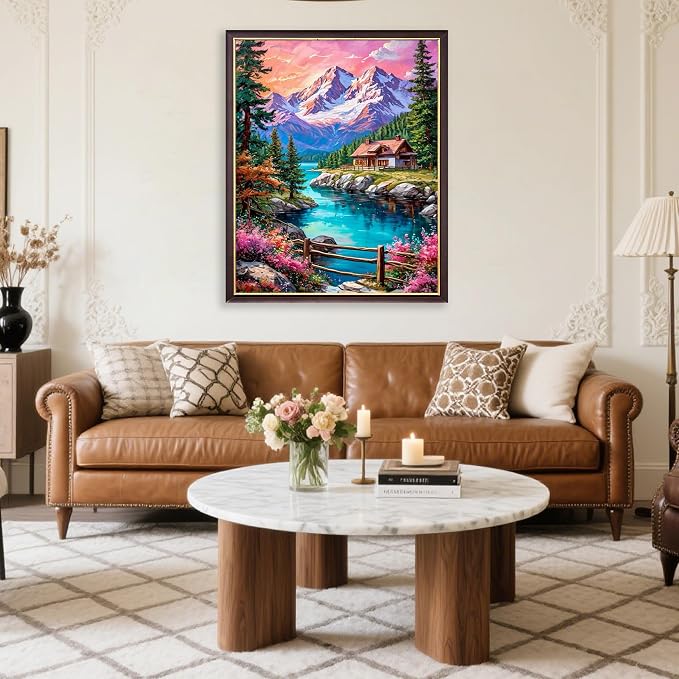 Yunruily Paint by Numbers for Adults - Adult Paint by Numbers,Landscape Painting by Numbers for Adults for Home Wall Decor and Birthday Gifts 16x20inch