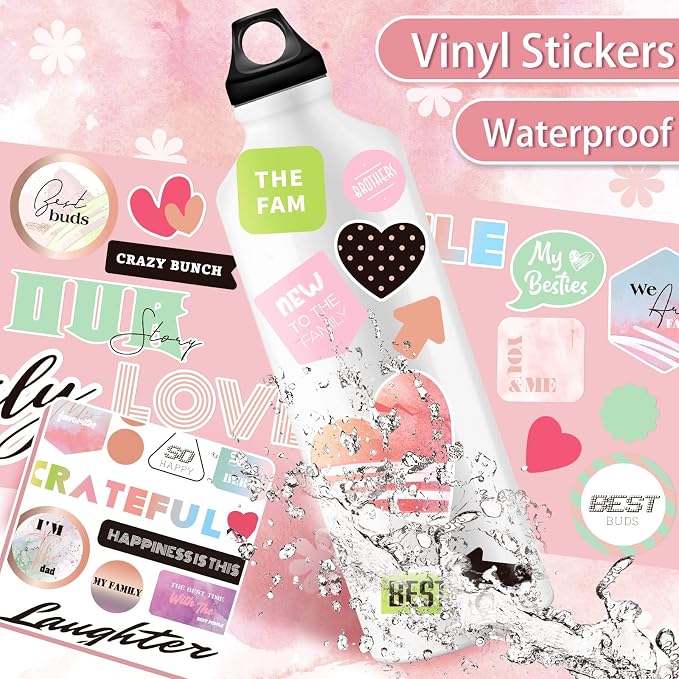 Chinco 30 Sheet Family Friend Theme Scrapbooking Sticker Decals