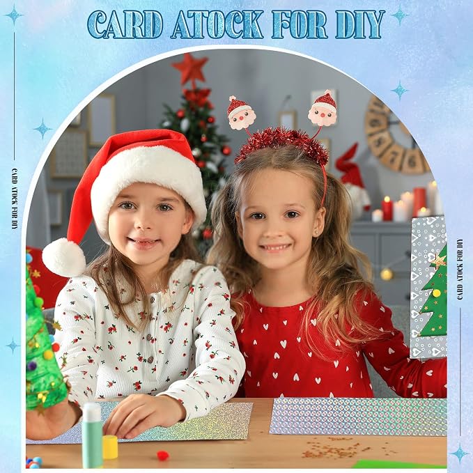 30 Sheets Holographic Cardstock Paper Sheets 250gsm/92lb 6×8inch