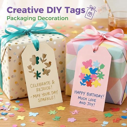 LOVEINUSA 10PCS Flower Shaped Craft Hole Punch Set for DIY Crafting | Scrapbooking Supplies, for Festival Wedding Paper DIY Projects, Gift Tags, Mini Cutter Nail Arts Crafts
