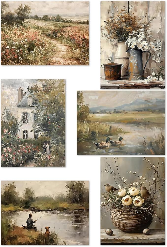 WUDWL 6 Pack Paint by Numbers Kit for Adults,Color By Numbers for Adults | Flowers and Plants Decor Painting by Number On Canvas, Paint Number Artist Funny Without Frame DIY, Home Wall Decor, 12x16in