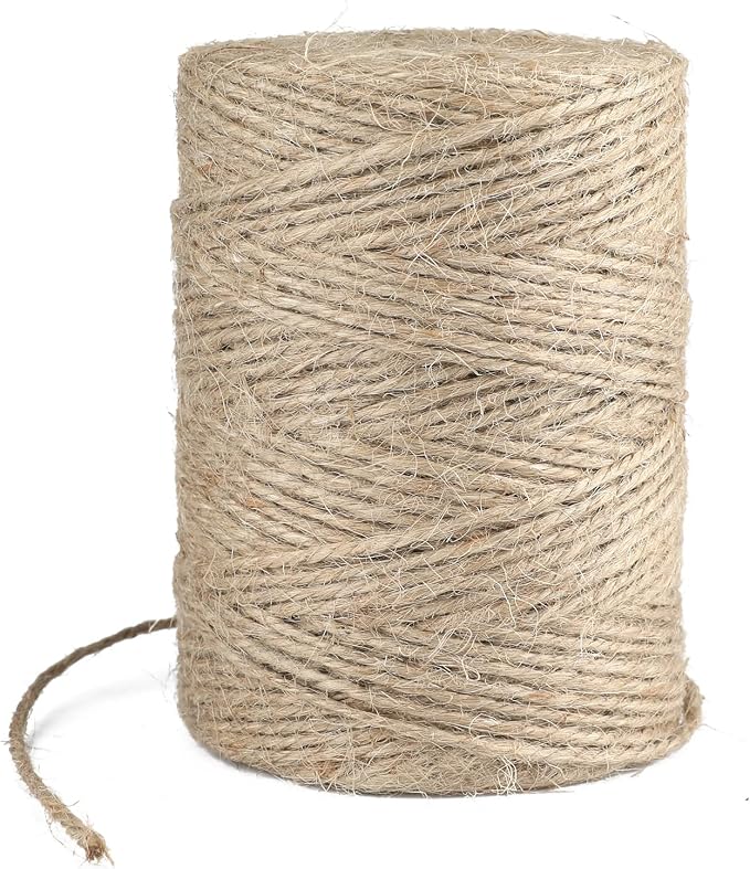 3mm Jute Twine, 328 Feet Natural Jute Twine String for Crafts, Gift Wrapping, Packing