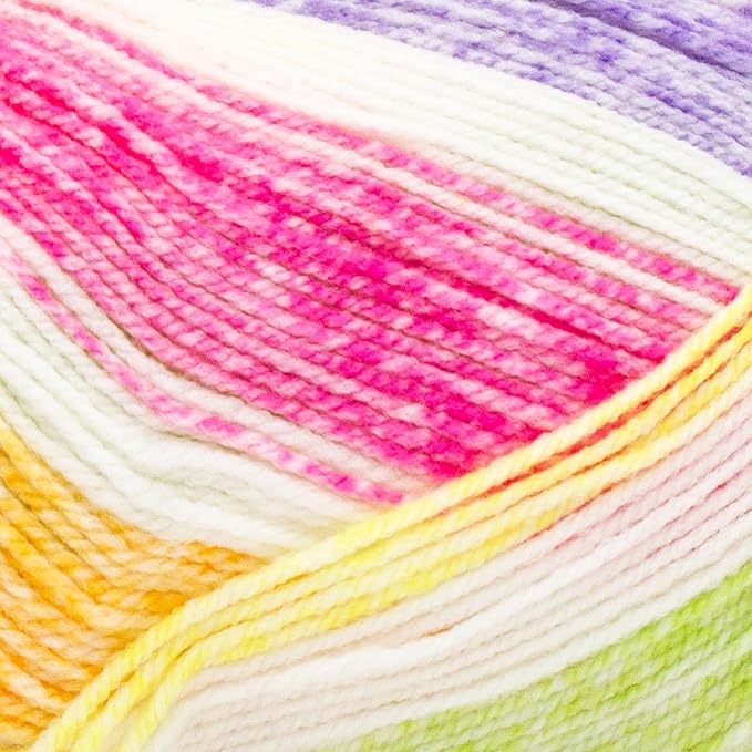 Lion Brand Yarn, Ice Cream Crochet Yarn, Passion Fruit, Multicolor, 3 Pack