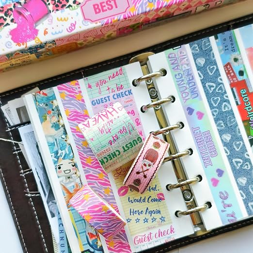 36 Rolls Vaporwave Aesthetic Washi Tape Set, Decorative Scrapbook Tape for Journaling, Bullet Journals, Planners, DIY Crafts and Gift Wrapping