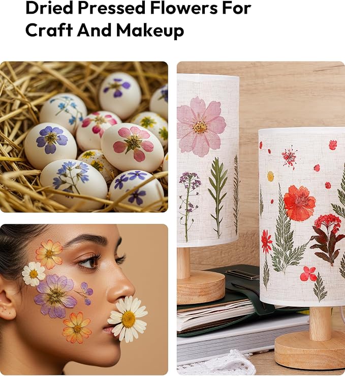 Dried Flowers, Resiners 100Pcs Pressed Flowers for Craft Real Natural Dried Flowers Dry Leaves Kit for DIY Making Crafts Resin Soap Candle Scrapbook Supplies Card Making Jewelry
