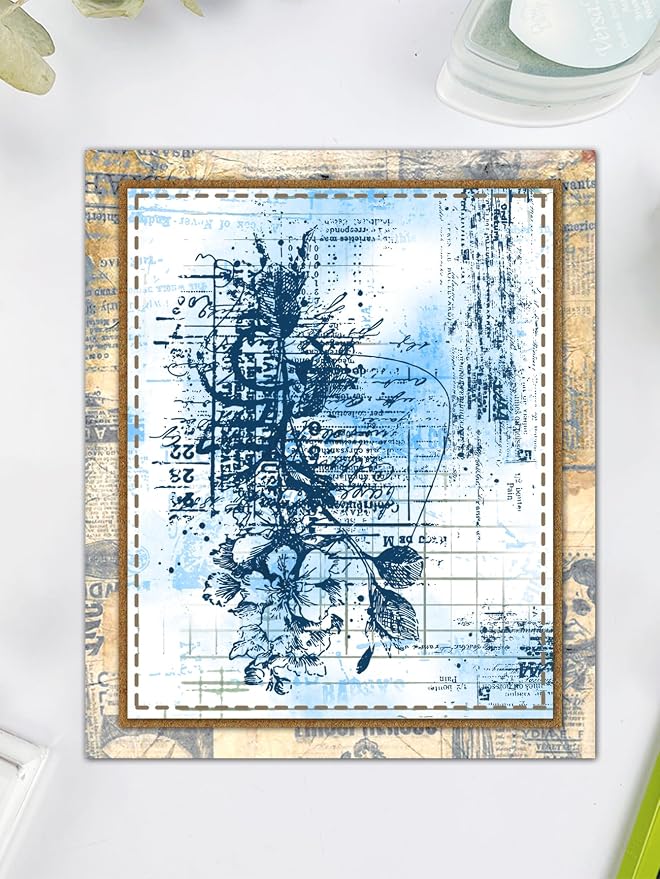 Clear Stamps and Metal Cutting Dies Set for Card Making Scrapbooking, DIY Craft Stamps and Dies Kit for Journaling, Albums, Greeting Cards, Holiday Cards, Birthday, Christmas (YX1942)