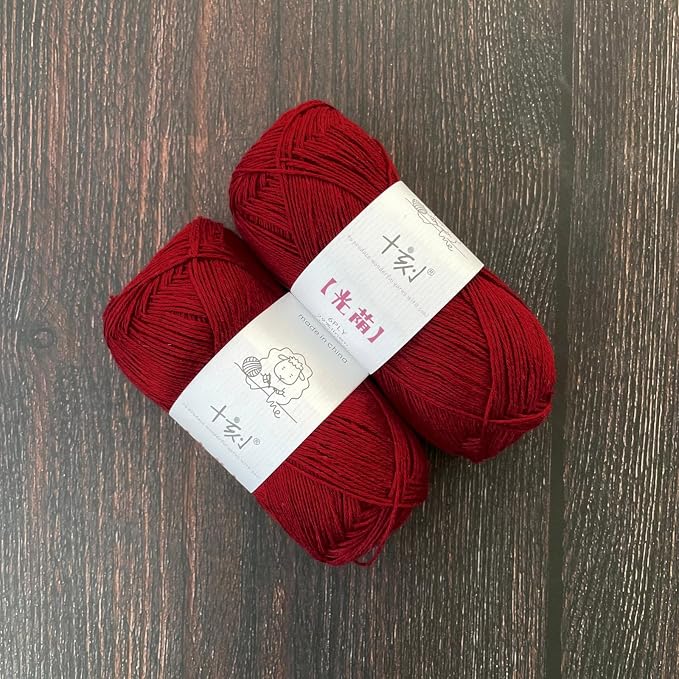 Linen rayon lyocell blend yarn, superfine fingering weight (1), 150g/5.29oz (3 strands, 50g/230yds per strand)- 15 Cranberry