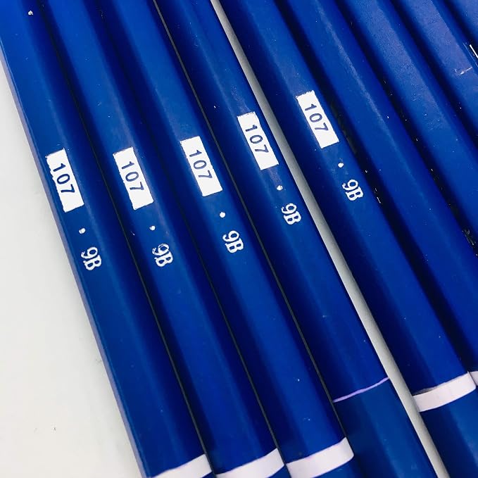 XDT#9B Drawing Pencils 24 Piece Set, Pro Art Graphite Sketching&Shading Supplies, Ideal For Kid Beginner Student Adults Artist