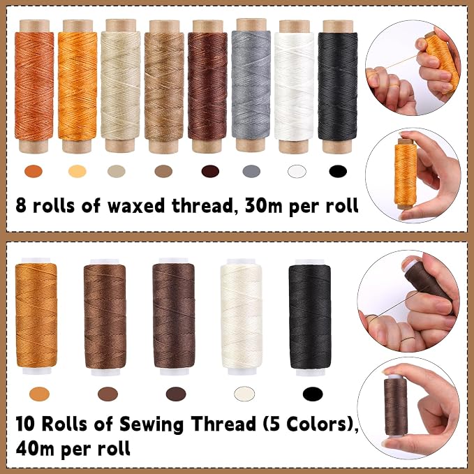 Upholstery Repair Kit, 71 Pcs Heavy Duty Sewing Kit, Leather Stitching Kit