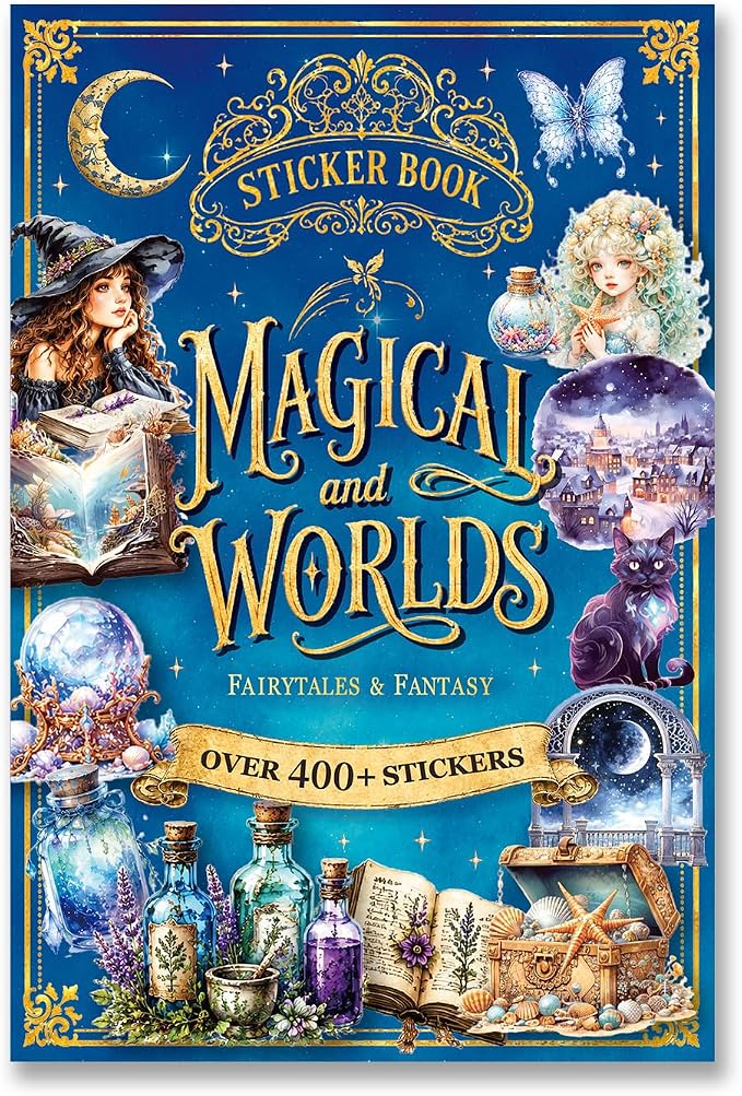 Fantasy Magic Sticker Book for Journaling Scrapbooking 400+ Stickers