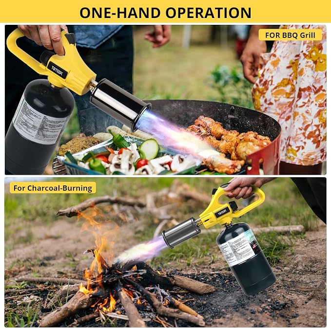 TBTEEK Propane Cooking Torch with Safety Lock for Steak, Creme Brulee，BBQ