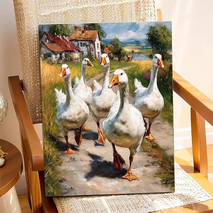 XTCIXAL Paint by Numbers Kit for Adults, Duck, 16X20 Inch | DIY Paint by Number for Adults Beginner, High-Definition Color Canvas, Stress Relief, Home Wall Decor, Gifts, Unframed