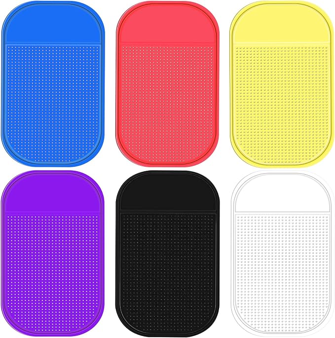 Blulu 6 Pcs Diamond Art Painting Accessories and Tool,Dark Color Style | Reusable Gel Holder for Art Supplies, Anti-slip Tools Keep Diamonds Secure, Sticky Mat Tray 5.6x3.3 in for Adults Crafts