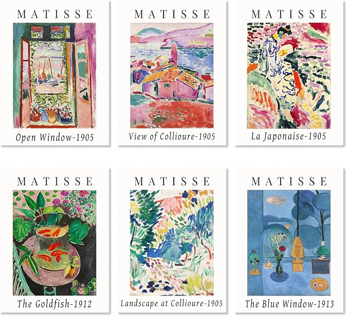 6Pack Matisse Diamond Art Kits for Adults Diamond Painting Kit for Beginner