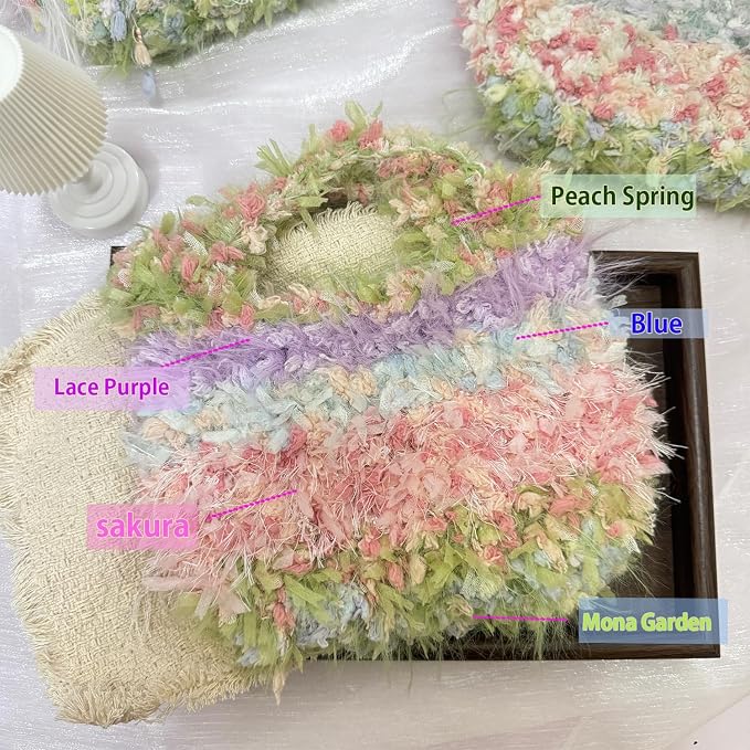 Artisanal Yarn Fancy Yarn Multifiber Blended Yarn Novelty Colorful Soft