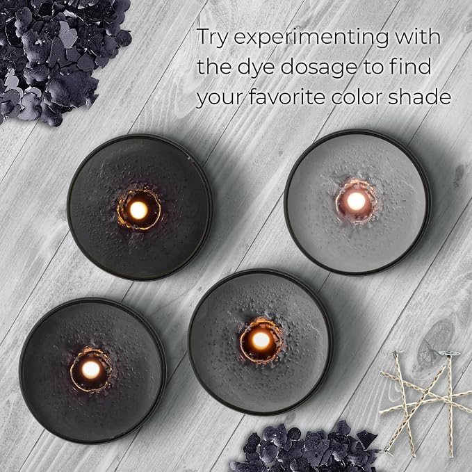 Black Candle Dye 2oz for Soy Candle Making – Concentrated Wax Color Chips | Highly Concentrated Candle Wax Dyes – Candle Shop Premium Color Dye Chips for Soy Wax, Beeswax, Paraffin