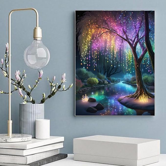 Yunruily Tree Paint by Number Kits for Adults-Paint by Numbers Kits for Adults,Tree of Life Paint by Number Kits on Canvas Perfect for Gifts Home Wall Decor(16x20inch)