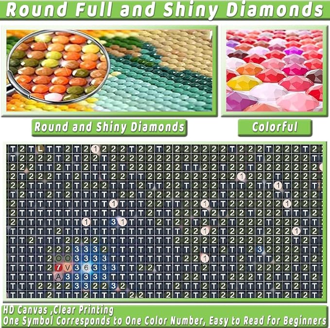 Square Diamond Art Kits for Adults Cute Diamond Painting Kit for Beginner | Vintage Black 5D DIY Square Diamond Dots Full Drill Crafts for Gem Art Dot Art for Adults Home Wall Decor for Teens 12x16 in