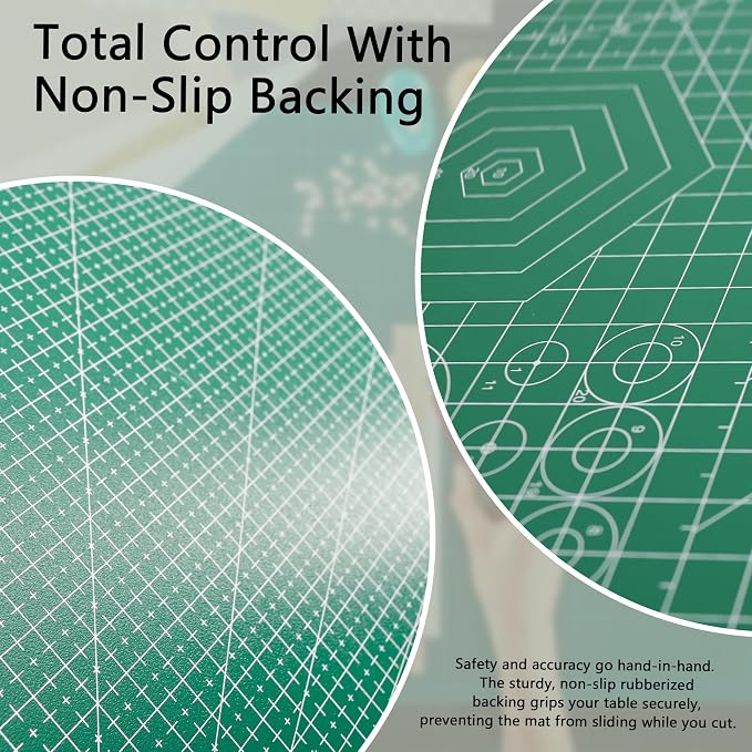 4Pcs 5-Layer Double Sided Cutting Mat Anti-Slip Rotary Cutting Board