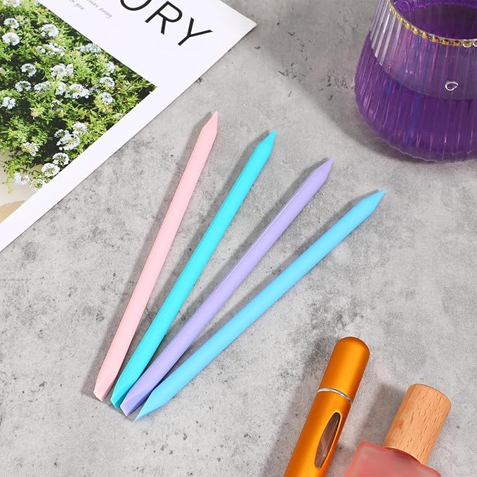 4PCS Silicone Mixing Sticks, Reusable Epoxy Resin Stir Stick Colored Mixing Sticks for Paint, Mix Resin, Arts, Crafts, Handmade Crafts, 4 Colors