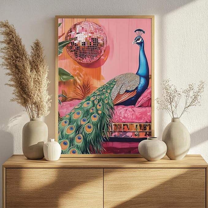 Mandun Peacock Paint by Numbers Kit for Adults, 16x20 inch | DIY Painting Kits Crafts for Adults, Relieve Stress, Gift, Home Wall Decor